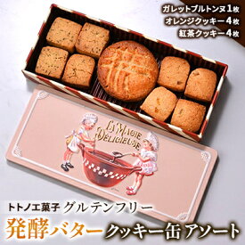 【ふるさと納税】グルテンフリー発酵バタークッキー缶【アソート】【1501497】