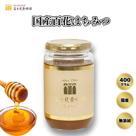 【ふるさと納税】国産天然100% 百花はちみつ400g（富士見養蜂園）