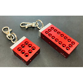 【ふるさと納税】町工場職人がつくる、アルミ製ブロック型キーホルダー　雑貨・日用品・民芸品・工芸品