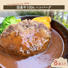 【ふるさと納税】ハンバーグ 国産牛100％ハンバーグ 8食入り 国産 牛 和光市