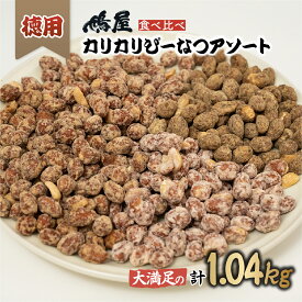 【ふるさと納税】おつまみピーナッツ 徳用カリカリぴーなつアソート 4種4個入り 1,04kg | ピーナツ ぴーなっつ ピーナッツ 落花生 黒糖 味噌 塩こうじ メープル 10000円 1万円 酒のつまみ 家飲み ビール 間食 塩こうじ メープル 味噌 鳩屋 埼玉県 北本市