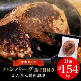 【ふるさと納税】ハンバーグ焦げ目付き　140g×11個セット【配送不可地域：離島】【1140677】
