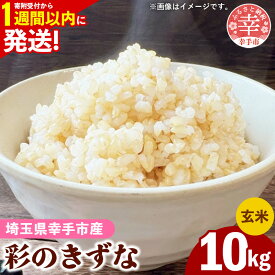 【ふるさと納税】令和7年産【彩のきずな】玄米10kg 色彩選別済 Brown Rice - お米 米 ごはん 玄米 10kg 埼玉県 幸手市