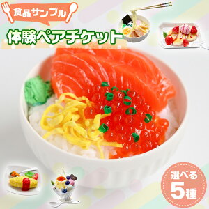 【ふるさと納税】食品サンプル体験ペアチケット【選べる5種】 / フェイクフード フェイクスイーツ 体験 チケット 手作り ハンドメイド ハンドクラフト 簡単 初心者 自由研究 思い出作り