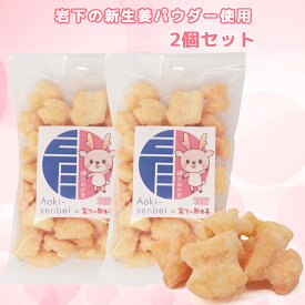 【ふるさと納税】青木煎餅 岩下の新ショウガ味2個セット｜揚げおかき 2個 岩下の新生姜パウダー使用 専門店の揚げおかき [0626]