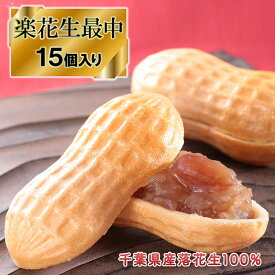【ふるさと納税】楽花生最中15個入り【お菓子・スイーツ・焼菓子・最中・もなか・モナカ】