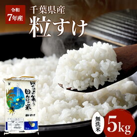 【ふるさと納税】新米 令和7年 無洗米 粒すけ 5kg 令和7年産 米 お米 精米 白米 単一原料米 ブランド米 早場米 高評価 こめ コメ おこめ ご飯 ごはん 5キロ 送料無料 お米マイスター 選定 千葉産 千葉 千葉県 千葉市