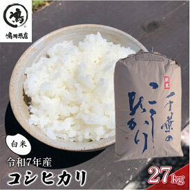 【ふるさと納税】千葉産　令和7年コシヒカリ　白米27kg【 お米 粘りつやつや 甘み】 精米 ほんのり甘み 食感 新鮮
