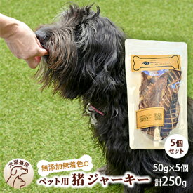 【ふるさと納税】千葉県で獲れたペット用猪ジャーキー(5個セット）250g　【 ペット用品 ペットフード ペットのおやつ おやつ ご褒美 猫用 犬用 無添加 無着色 猪肉 猪肉ジャーキー 】