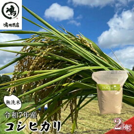 【ふるさと納税】コシヒカリ　無洗米　2kg　令和7年産 お米 精米 ご飯 美味しい 粘り つやつや 甘み