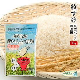 【ふるさと納税】粒すけ　真空パック　5キロ　無洗米 お米 銘柄米 ご飯 おにぎり お弁当 和食 白米 精米