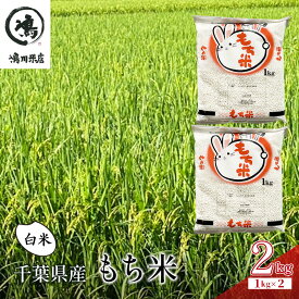 【ふるさと納税】千葉県産　もち米　白米　2kg　令和7年 マンゲツモチ　お米 米 コメ こめ つやつや もちもち お弁当 おにぎり お取り寄せ 千葉市 千葉県