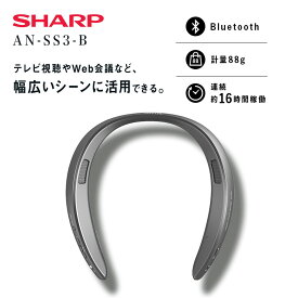 【ふるさと納税】シャープ SHARP アクオス AQUOS サウンドパートナー AN-SS3-B ネックスピーカー 首掛け 首かけ スピーカー ウェアラブル ワイヤレス ブルートゥース Bluetooth 無線 テレビ用 超軽量 88g 高齢者 聞き取りやすい 送信機付 千葉市