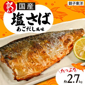【ふるさと納税】 訳あり 国産 塩さば あごだし風味 約2.7kg 鯖 さば 塩鯖 フィーレ フィレ 国内産 味付き 味付け 魚介類 魚 魚貝 魚介 海鮮 水産 人気 冷凍 おかず 大容量 不揃い 規格外 訳アリ 訳有 グルメ ふるさと納税 ふるさと納税鯖 送料無料 千葉県 銚子市 銚子東洋
