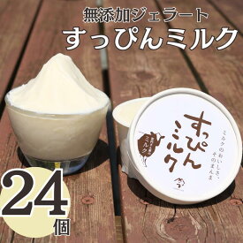 【ふるさと納税】 無添加ジェラート すっぴんミルク 24個 ジェラート アイスクリーム アイス シャーベット 洋菓子 生クリーム 氷菓子 カップ バニラ 無添加 保存料 安定剤 不使用 デザート スイーツ お菓子 ギフト プレゼント 送料無料 千葉県 銚子市 YAMAJIYA