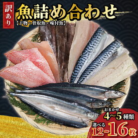 【ふるさと納税】 訳あり魚詰め合わせ12枚～16枚 おまかせ4~5種類 干物 開き 味付魚 サンマ サバ 赤魚 あじ いわし 鯛 骨取り 骨抜き さば さんま 秋刀魚 訳あり 魚 ギフト 贈答 プレゼント ふるさと納税 ふるさと納税魚 冷凍 10000円 送料無料 千葉県 銚子市 一政水産