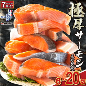 【ふるさと納税】 極厚 サーモン 2切 真空包装 【選べる容量】 6切 ～ 20切 【スピード配送】 トラウト さけ 鮭 しゃけ 厚切り 厚切 切身 切り身 冷凍 真空 パック 個別包装 小分け 個包装 肉厚 魚 焼き魚 焼魚 送料無料 ふるさと納税 千葉県 銚子市 株式会社 エドノフーズ