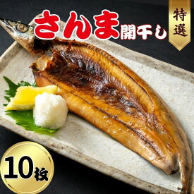 【ふるさと納税】 秋刀魚開干 10枚 ショウマル下谷 特選