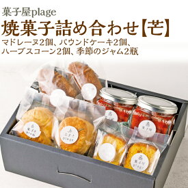 【ふるさと納税】 菓子屋plage 焼菓子 詰め合わせ 【芒】 焼き菓子 スイーツ 洋菓子 セット マドレーヌ ジャム パウンドケーキ スコーン ※着日指定不可