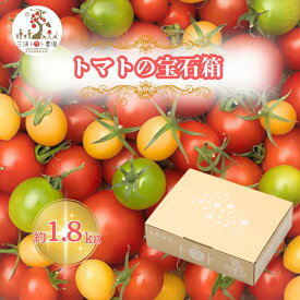 【ふるさと納税】三須トマト農園 トマトの宝石箱 1.8kg 国産 詰め合わせバラ箱詰め とまと トマト フルーツトマト ミニトマト トマトジュース 野菜 やさい 人気 新鮮 産地直送 甘い 高糖度 完熟 食べやすい リコピン ビタミン ダイエット 美容 美肌