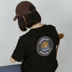 【ふるさと納税】バックプリント 館山市 マンホールTシャツ 黒 Lサイズ【1489890】