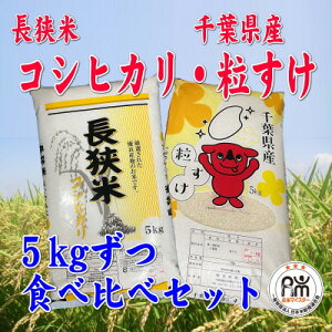 【ふるさと納税】令和7年産 精米 長狭米コシヒカリ&粒すけ各5kgセット【1578286】
