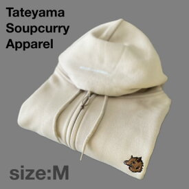 【ふるさと納税】「イノシシ派」ジップアップスウェットパーカー/ストーン/男女兼用Mサイズ【1669279】