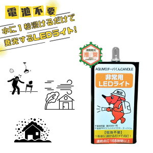 【ふるさと納税】チーバくん 懐中電灯 水のみで使えるLED非常用ライト 思いやり型返礼品