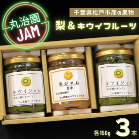 【ふるさと納税】【丸治園】松戸の完熟梨とキウイフルーツのジャム　3本