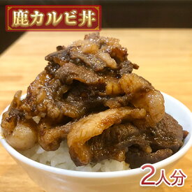 【ふるさと納税】鹿カルビ丼2人分　【 惣菜 丼もの ご飯もの ジビエ ジビエ料理 ランチ お昼ご飯 夕飯 晩御飯 】