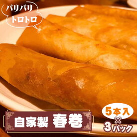 【ふるさと納税】No.265 パリパリトロトロ自家製春巻　3パック ／ 惣菜 中華 グルメ 豚肉 筍 椎茸 葱 パリパリ食感 送料無料 千葉県