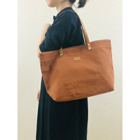 【ふるさと納税】 日本製トート 中サイズ （パラフィン帆布） ブラウン 手作り バッグ 鞄 カバン レザー 革 革製品 綿 綿帆布 天然皮革 本皮 シンプル ギフト プレゼント 贈答 送料無料 ふるさと納税 ぬいざえもん 千葉県 旭市