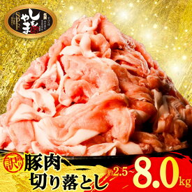 【ふるさと納税】 豚切り落とし 訳あり 約 2.5 kg / 約 5.5 kg / 約 8.0 kg 豚肉 切り落とし 小分け 250g 真空パック 国産 豚 肉 豚こま 豚こま肉 こま肉 豚小間 小間 buta ぶた niku 切落し 切り落し 送料無料 冷凍 SPF SPF豚 しもやまSPF 千葉県 旭市 有限会社 下山農場