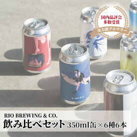 【ふるさと納税】＼国内品評会で多数受賞！／ ビール クラフトビール お酒 缶ビール 飲み比べ 6種 6本 詰め合わせ セット 人気 美味しい おすすめ BBQ バーベキュー パーティー お試し 地ビール BOX 箱入り RIOBREWING ギフト プレゼント お歳暮 贈り物 お土産 おしゃれ