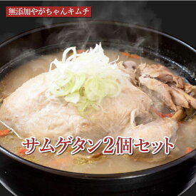 【ふるさと納税】「無添加やがちゃんキムチ」サムゲタン2個セット 〈 参鶏湯 サムゲタン 鳥 鍋 冷凍食品 韓国料理 鶏 肉 丸鶏 自家製 美味しい こだわり 専門店 グルメ 人気 おすすめ ギフト 〉