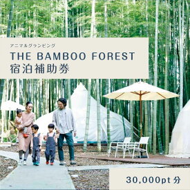 【ふるさと納税】グランピング 千葉 宿泊 アニマルグランピング THE BAMBOO FOREST 宿泊補助券 30000pt分 宿泊券 入場券 チケット 動物園 動物 旅行 レジャー テント アウトドア BBQ 自然 体験