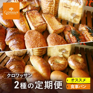 【ふるさと納税】《カレーパングランプリ2025グランドチャンピオン受賞カレーパン入!》クロワッサン 2種の定期便(オススメ、食事パン)パン 朝食 昼食 ランチ セット パン