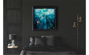【ふるさと納税】No.083【アート】【アート】一点物油絵【絵画】星夜のタンザナイト〜誇り高き人〜/絵画油絵インテリア千葉県