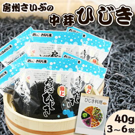 【ふるさと納税】【さいぶのひじき】中芽ひじき 40g×3袋～6袋　レシピ集付き　[0006-0045]
