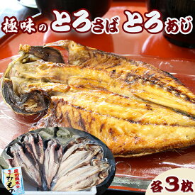 【ふるさと納税】【極味のひもの】脂の乗った『とろさば・とろあじ』干物 各3枚　[0015-0067]