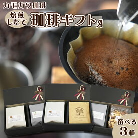 【ふるさと納税】【カモガワ珈琲】焙煎したての珈琲ギフト A《選べる3種のBOXギフト》　[0012-0072]