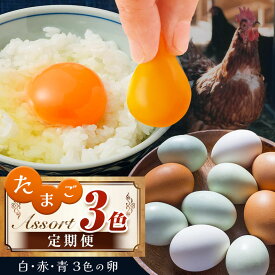 【ふるさと納税】★ レビューキャンペーン ★ 卵3色 アソート 便 3回 定期便 白玉 赤玉 青玉 食べ比べ 君津市産 | 菜の花エッグ アスタキサンチン卵 菜の花たまご 三枝農場 赤卵 赤玉 保坂農場 アローカナ たまご 卵 タマゴ 玉子 卵かけご飯 新鮮 千葉県 君津市 きみつ