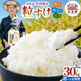 【ふるさと納税】 新米 特A 令和8年産 粒すけ 選べる精米方法 容量 定期便 3回 無洗米 白米 玄米 2kg 3kg 5kg 10kg 30kg | あかかげ農園 ブランド米 どんぶり 山名郷米 千葉稲作 つぶすけ ツブスケ 白米 米 こめ イチオシ 千葉県産 君津市 きみつ