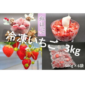 【ふるさと納税】シエルファーム 冷凍いちご 紅ほっぺ 3kg / 苺 千葉