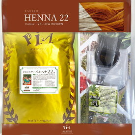 【ふるさと納税】ヘナ かの子のかの子のハーバル ヘナ22番 白髪染め（色：ブラウン） アーユルヴェーダ ヘアケア スカルプケア ご自宅ケア スターターセット