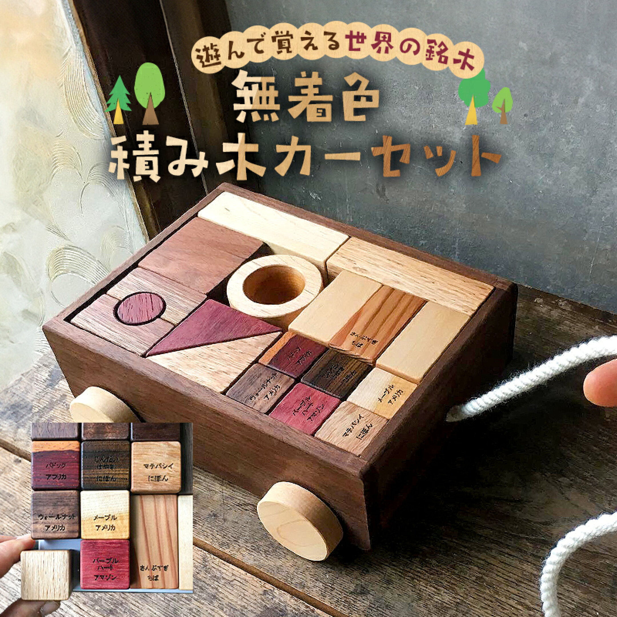 遊んで覚える世界の銘木 カーセット