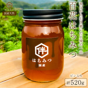 【ふるさと納税】【国産・100%天然】百花はちみつ(520gビン入り)祖父から引き継いだ自慢の一品 千葉県 南房総市 お取り寄せグルメ 自然 パン ヨーグルト コーヒー 紅茶 ビタミン ミネラ