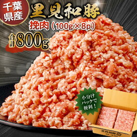 【ふるさと納税】 里見和豚 小分け 挽肉800g 100g×8パック 個別包装 トレイ不使用 mi0017-0007 千葉県 南房総市 ブランド豚 きめ細やか 肉質 しっとり 旨味 甘い脂味 白色トレイ不使用 ビタミンB1 コラーゲン 血液サラサラ お取り寄せ グルメ 送料無料