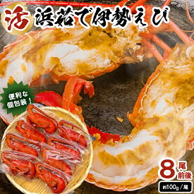 【ふるさと納税】【天然】ボイル冷凍伊勢海老 約100g×8本前後 千葉県 南房総市 水揚げ 高鮮度 甘み 旨味 食卓を 彩る 個包装 食べ応え プリプリ 味噌汁 出汁 贈り物 挨拶品 グルメ 送料無料