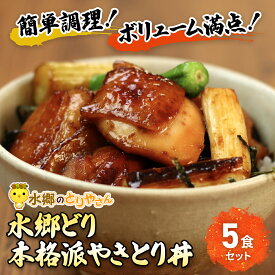 【ふるさと納税】水郷どり本格派やきとり丼5食セット 【 ふるさと納税 人気 おすすめ ランキング やきとり 焼鳥 焼き鳥 焼き鳥丼 丼 セット 詰合せ お取り寄せグルメ 食品 千葉県 香取市 送料無料 】KTRJ006